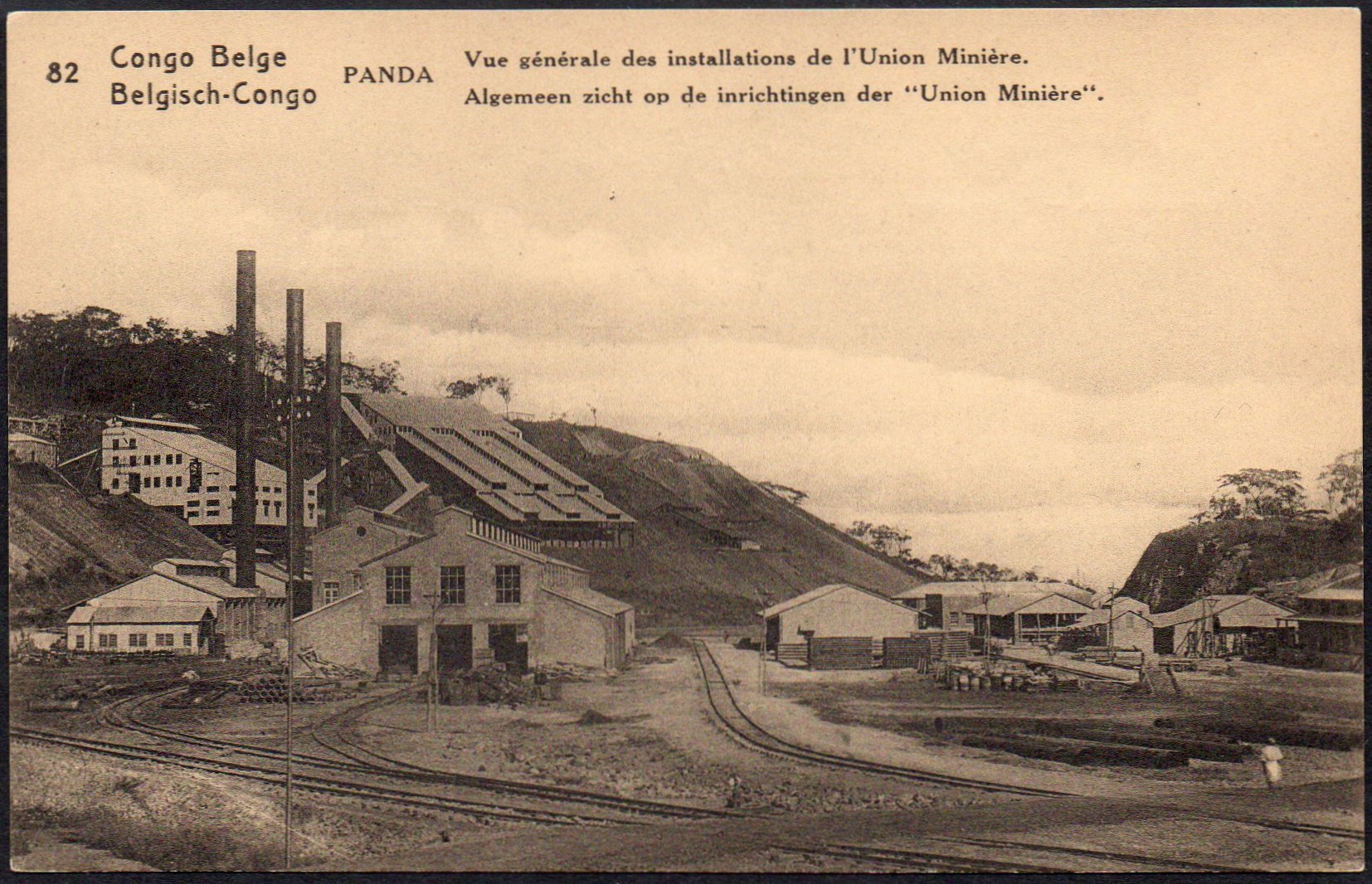 Belgian Congo Belge Entiers postaux series 1 Postal stationery view card railway train